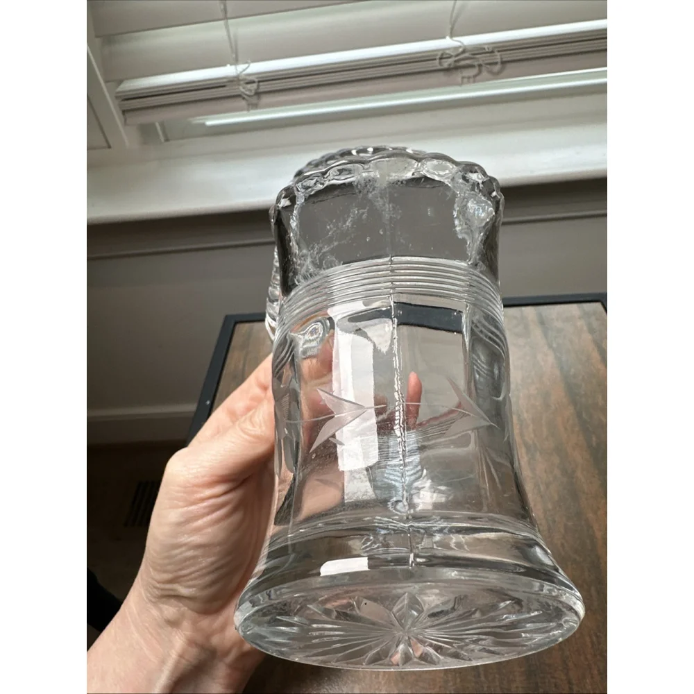 Vintage Fostoria Clear Crystal Glass Basket Large